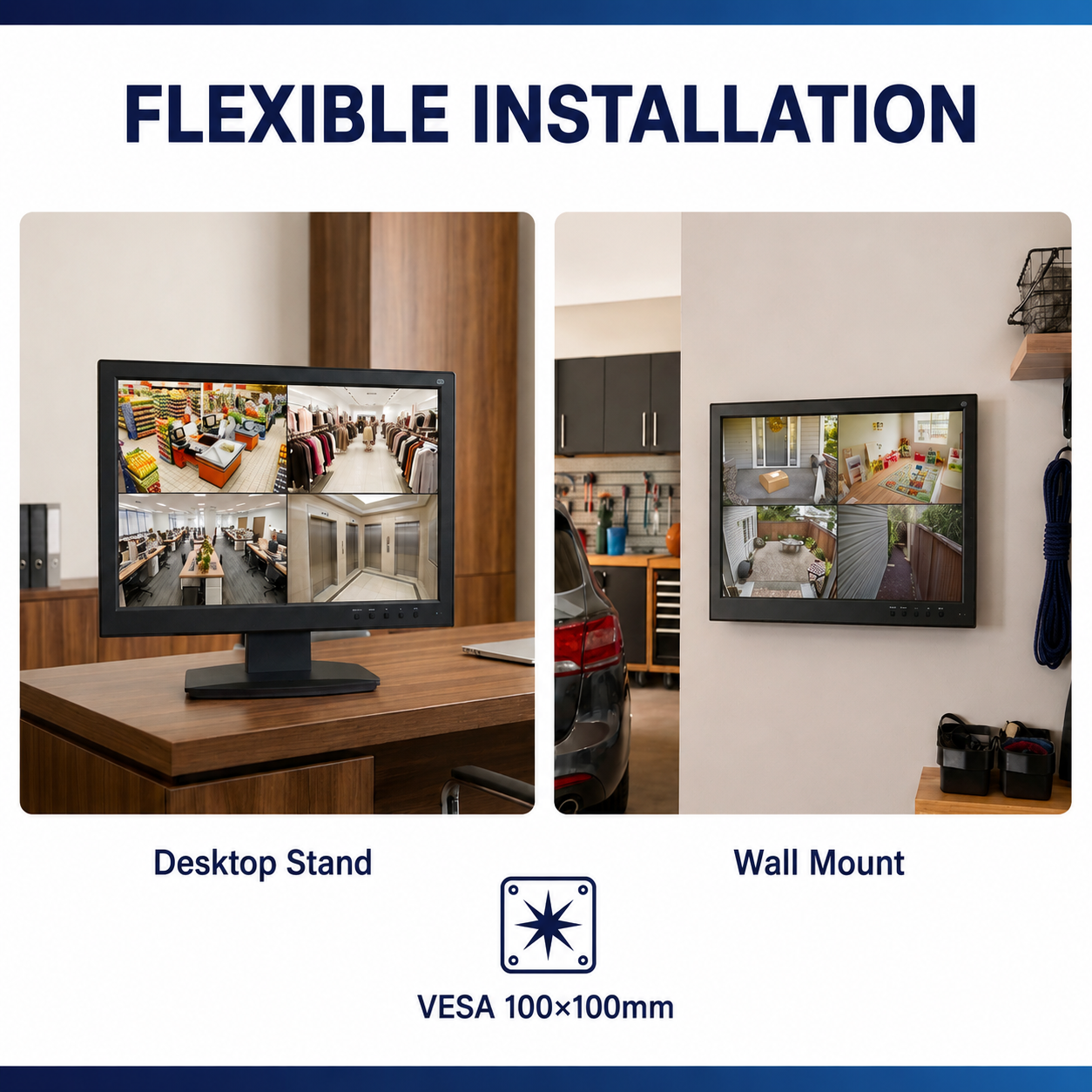 SVD 23.6" Super HD 5MP Security Monitor – Direct BNC for HD-TVI/AHD/CVI Cameras