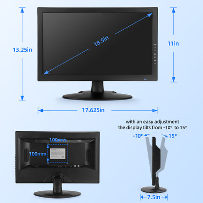 SVD 18.5" Professional Security Monitor – BNC, HDMI & VGA