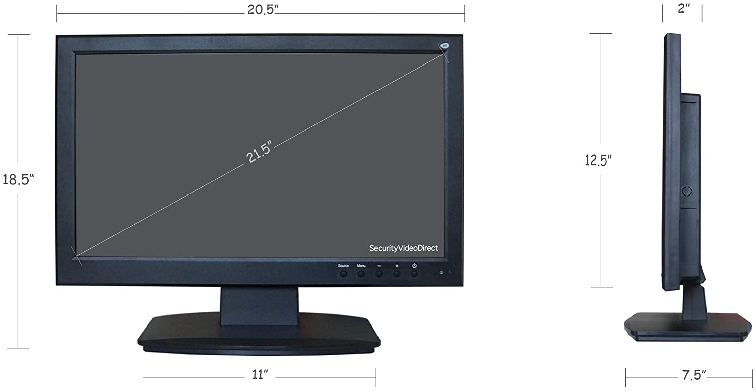 SVD 21.5 inch professional surveillance monitor package contents