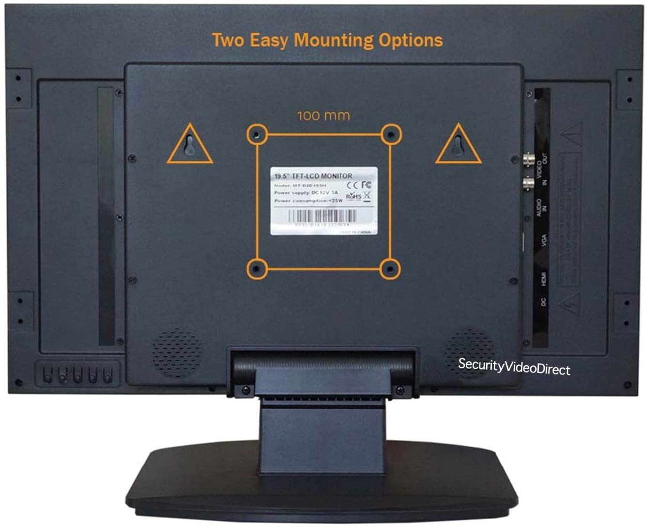 SVD 21.5 inch security monitor BNC HDMI and surveillance system connection image