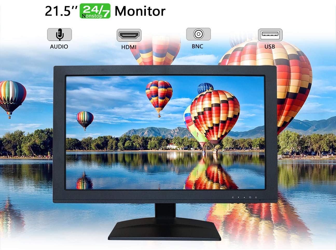 SVD 21.5 inch security monitor side view and slim display design