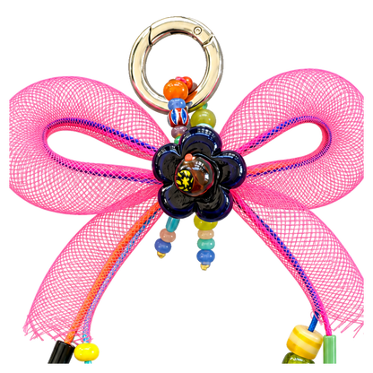 Hot Pink Bow Charm