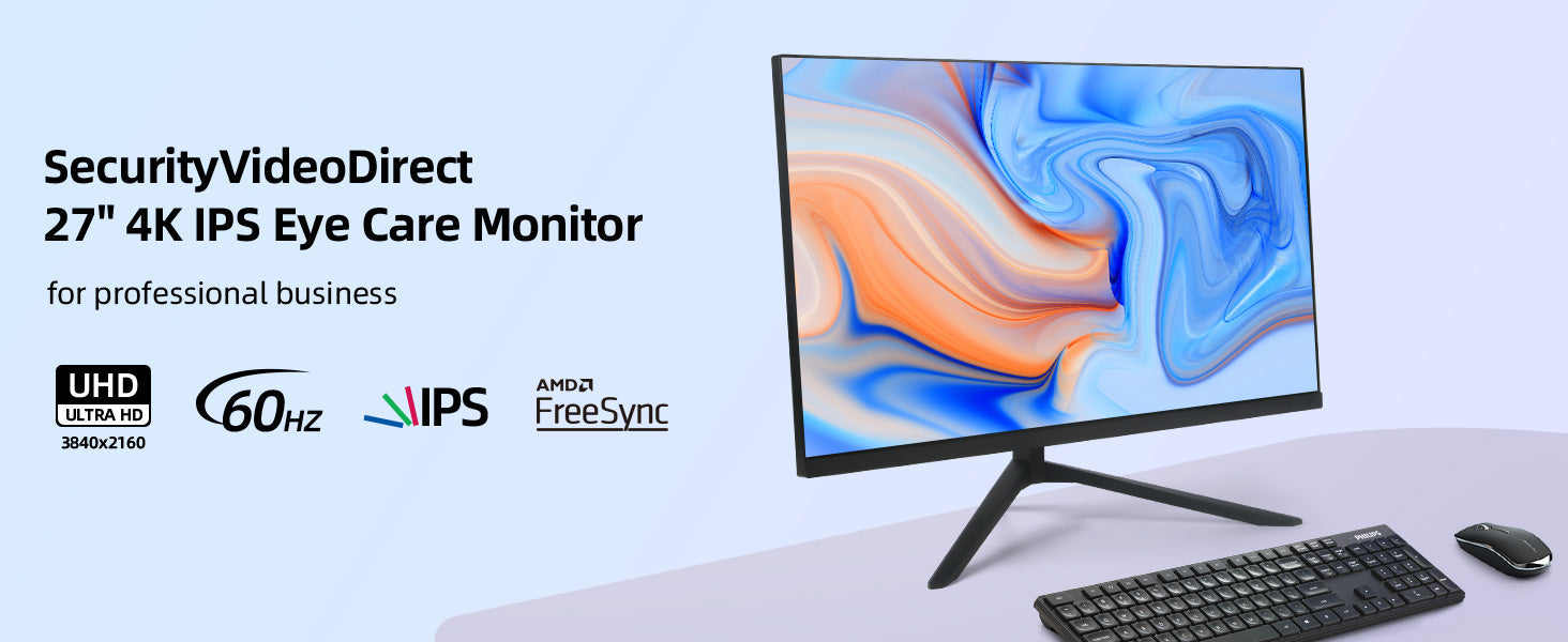 SVD 27 inch 4K IPS monitor for professional business and security use
