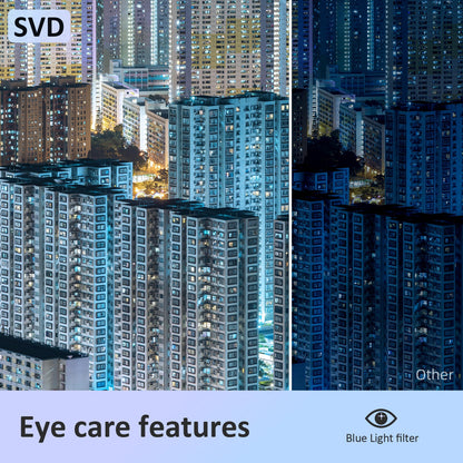 SVD 27 inch 4K UHD security monitor slim design and mounting details