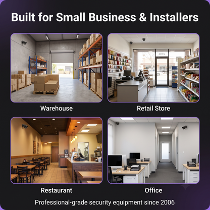 8 channel hybrid DVR for retail warehouse restaurant and office security systems