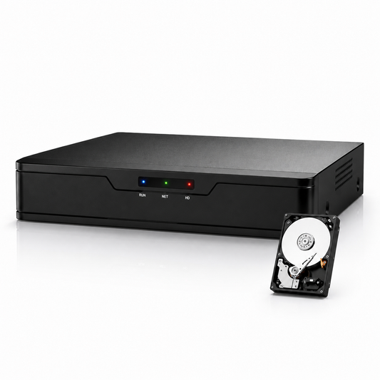 16 channel SVD hybrid security DVR with optional pre-installed surveillance hard drive