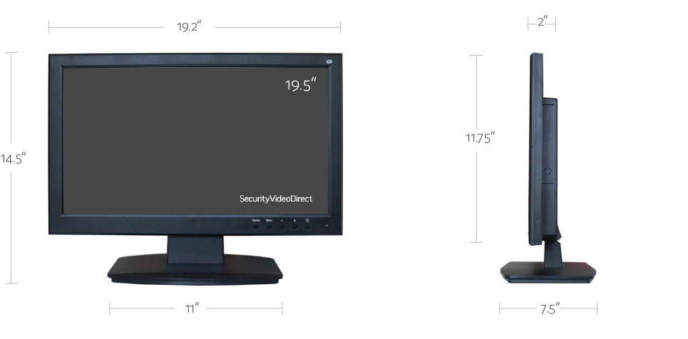 19.5 inch Professional Security Monitor, 3D Comb Filter, 1080P